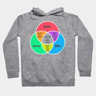 Venn Diagram Babies Women Bikes Hoodie